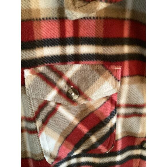 SAGE Collection Plush Flannel Sherpa Plaid Shacket Shirt Sz XL - Picture 6 of 9